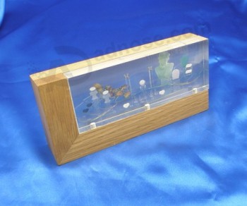 Wholesale Customized high-end pH-130 Wood Acrylic Photo Sign Frame