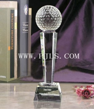 Prêmio de troféu de vidro de cristal k9 para esporte de golfe barato por atacado