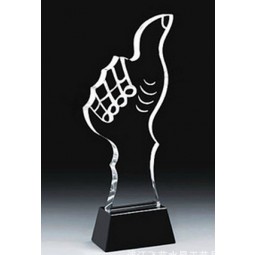 Custom Clear Crystal Plaque Trophy Award Cheap Wholesale
