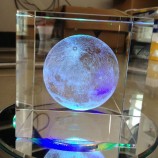 Cubo de cristal feito sob encomenda barato barato de alta qualidade do laser 3d para a decoração