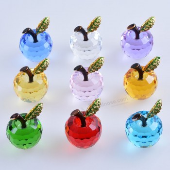 40Milímetros Crystal Apple of Paperweight for Home Decoration Wedding Favor Gift Cheap Wholesale