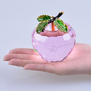 80毫米 Crystal Apple for Paperweight or Wedding Favor Gift Cheap Wholesale
