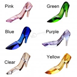 Cinderella′s Glass Slipper Shining Crystal Shoes of Special Gifts Home Paperweights Cheap Wholesale