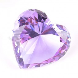 Diamante de cristal com coração em forma de presentes de amor souvenir barato por atacado