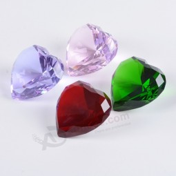 Hart diamantglas kristal voor mode-sieraden presse-papier goedkope groothandel