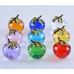 Cheap Wholesale Crystal Apple Paperweight for Christmas Wedding Birthday Gift