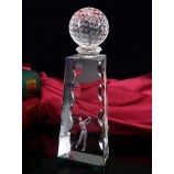 Premio in vetro cristallo inciso a laser lucido 3d per souvenir