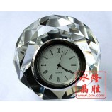 Relógio de vidro de cristal de paperweight decoração de mesa barato por atacado