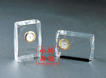 Horloge en verre de cristal de presse-papiers mariage faveur souvenir bon marché en gros