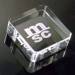 Cheap Customized Glass Cube, Elegant Glass Crystal Paperweights Factory