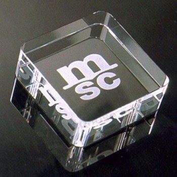 Goedkope op maat gemaakte glazen kubus, elegante glazen kristal presse-papiers fabriek