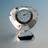 Small Gifts Heart Shaped Glass Clock Crystal Clocks Cheap Wholesale