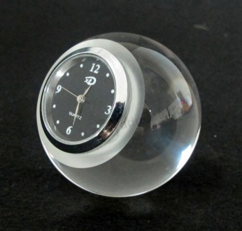 Boule de cristal horloge pour la décoration de table et de bureau pas cher en gros