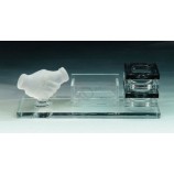 Office Set Promotional Crystal Glass Name card Holder Cheap Wholesale