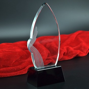 Il trofeo in bianco di cristallo su misura a buon mercato premia il commercio all'ingrosso di progettazione 3d