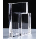 Book Shape Crystal Glass Trophy Award Cheap Wholesale