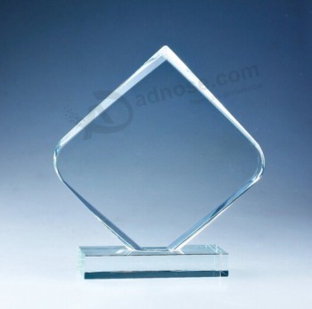 Novo troféu de vidro de cristal personalizado prêmio barato por atacado