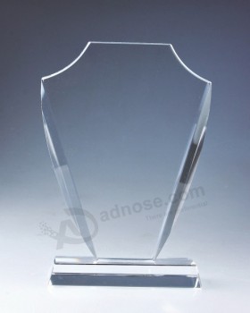 Concessão de troféu de vidro de cristal de placa barata por atacado