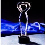 Cheap Custom Crystal Trophy Award with Heart Design