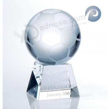 Goedkope groothandel voetbal kristalglas kwaliteit craft award voor souvenir