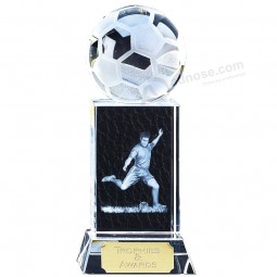 Cheap Wholesale Sports Crystal Football Award Trophy for Souvenirs