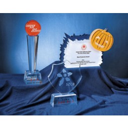 Wholesale Customized high-end Ad-186 Clear Champion Award Laser Engraved Acrylic Sport Award