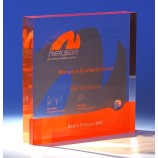 Wholesale Customized high-end Ad-201 Clear Square Hot Press Champion Trophy Laser Engraved Acrylic Sport Award