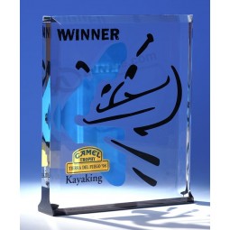 Wholesale Customized high-end Ad-205 Clear Laser Engraved School Acrylic Trophy