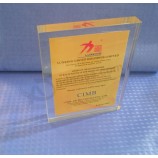 Wholesale Customized high-end Ad-209 Clear Laser Engraved Acrylic Hot Press Trophy Plaque
