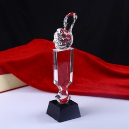 Fabriek direct te verkopen duim omhoog crystal award trofee goedkope groothandel