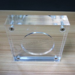 Wholesale Customized high-end Clear Acrylic Screw Coin Display Holder Stand