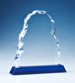 Placa cristalina al por mayor barata del premio del trofeo del iceberg para el recuerdo