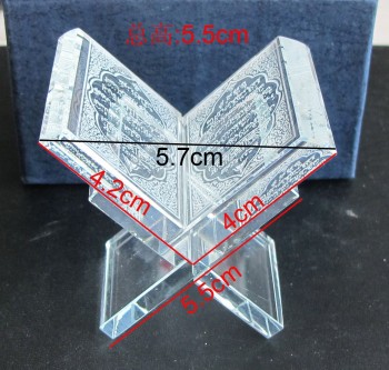 70毫米 Small Religious Glass Crystal Book Trophy as Gift Cheap Wholesale