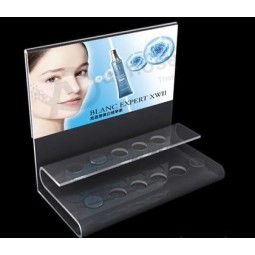 Wholesale Customized high quality Clear Acrylic Lipstick Cosmetic Display Stand with your logo