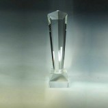 Wholesale customized top quality Ad-223 Clear Laser Engraved Acrylic Trophy with your logo