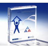 Customize Wholesale New Clear Acrylic Recognition Trophy Employee Award with your logo