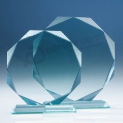 Custom Clear Blank Jade Glass Award, Glass Trophy Cheap Wholesale
