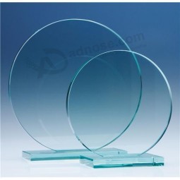 Round Shape Jade Green Crystal Glass Award and Trophy Cheap Wholesale