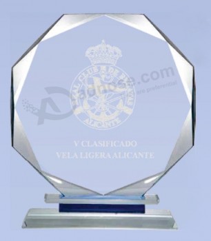 Factory Direct Custom Laser Engraving Crystal Glass Award Plaque Cheap Wholesale
