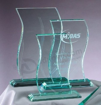 Billig Großhandelspreis Fabrik Glas Trophäe, Glas Award