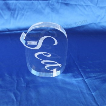 Wholesale customized high quality Clear Acrylic Trophy Event Laser Engraved Award for Gift with your logo