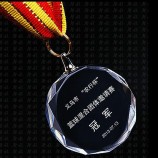 Barato personalizado medalhão medalha de cristal de vidro para o esporte