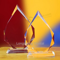 Sublimação impressão cristal troféu, prêmio de cristal pico de gelo atacado barato