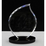 Artisanat populaire trophée de verre gravé populaire, plaque de prix de verre en gros