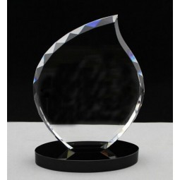Artesanía de vidrio grabada al agua fuerte popular de encargo, placa de cristal del premio al por mayor