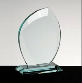 Prêmios de vidro jade barato troféu de cristal por atacado