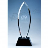 Beliebteste Produkte blank Glas Trophäe Award mit schwarzen Basis Großhandel