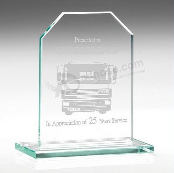Elegante blank Kristallglas Award Trophäe Großhandel