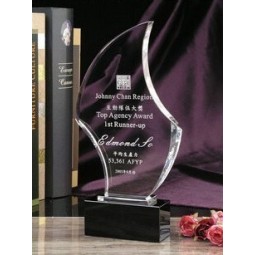 Atacado fabricante de prêmio personalizado lembrança china troféu de cristal de vidro personalizado prêmio