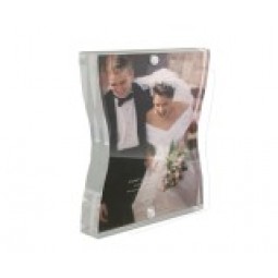 Wholesale customized high quality Ad-140 Magnetic Clear Acrylic Photo Frame with your logo